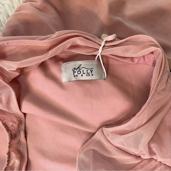 Oh Polly One-Shoulder Pink Mini Dress - Picture 9 of 11